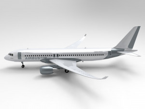 Airbus A320 Low poly Model 3D
