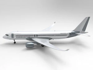 Airbus A320 Low poly 3D Model
