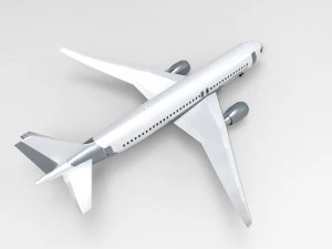 Airbus A320 Low poly 3D Model