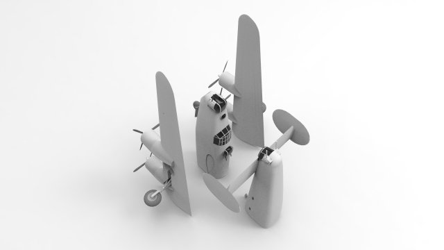 Consolidated B-24 Liberator 3D print Modelo de Impressão 3D .c4d .max .obj .3ds .fbx .stl .blend 