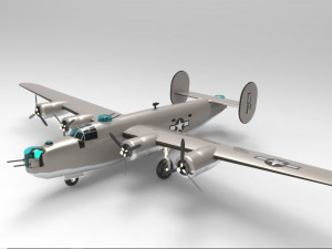 Consolidated B-24 Liberator 3D print Modelo de Impressão 3D