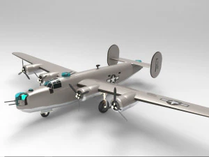 Impress&atilde;o 3D consolidada do B-24 Liberator Modelo de Impressão 3D