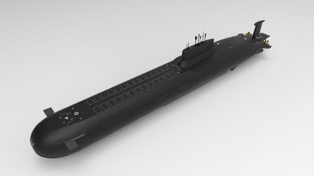 Ballistic Missile Submarine Modello 3D .c4d .max .obj .3ds .fbx .stl .blend 