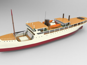 Cargo passanger Steam Ship Modelo 3D