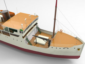 Cargo passanger Steam Ship Modelo 3D
