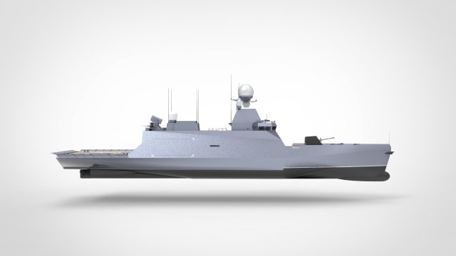 Corvette ship 3D 모델 .c4d .max .obj .3ds .fbx .stl .blend 
