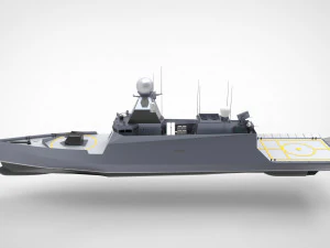 Corvette ship 3D Model