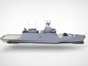 Corvette ship 3D Model