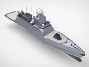 Corvette ship 3D Model