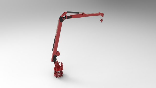 Crane deck ship 3D Модель .c4d .max .obj .3ds .fbx .stl .blend 