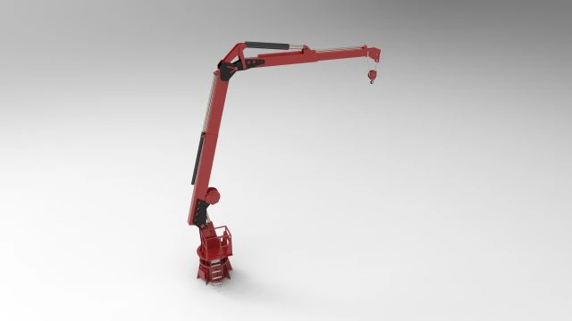 Crane deck ship 3D Model .c4d .max .obj .3ds .fbx .stl .blend