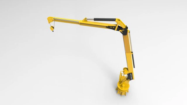 Crane deck ship 3D Model .c4d .max .obj .3ds .fbx .stl .blend