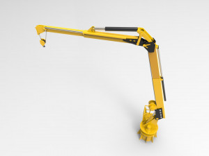 Crane deck ship 3D Model