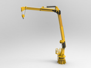 Crane deck ship 3D Модель