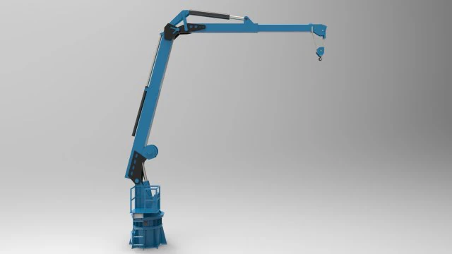 Crane deck ship 3D Model .c4d .max .obj .3ds .fbx .stl .blend