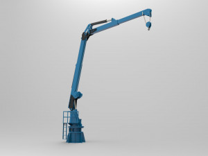 Crane deck ship 3D Model