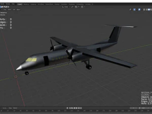 O DeHavilland DHC-8-Q300 Modelo 3D