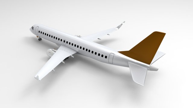 Embraer E-190 3D-Modell .c4d .max .obj .3ds .fbx .stl .blend 