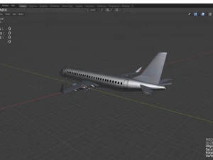 Embraer E-190 Modelo 3D