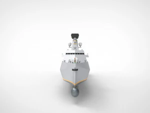 Frigate Type X LOA 100m 3D Model