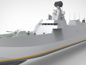 Frigate Type X LOA 100m Modelo 3D