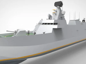 Frigate Type X LOA 100m 3D Model