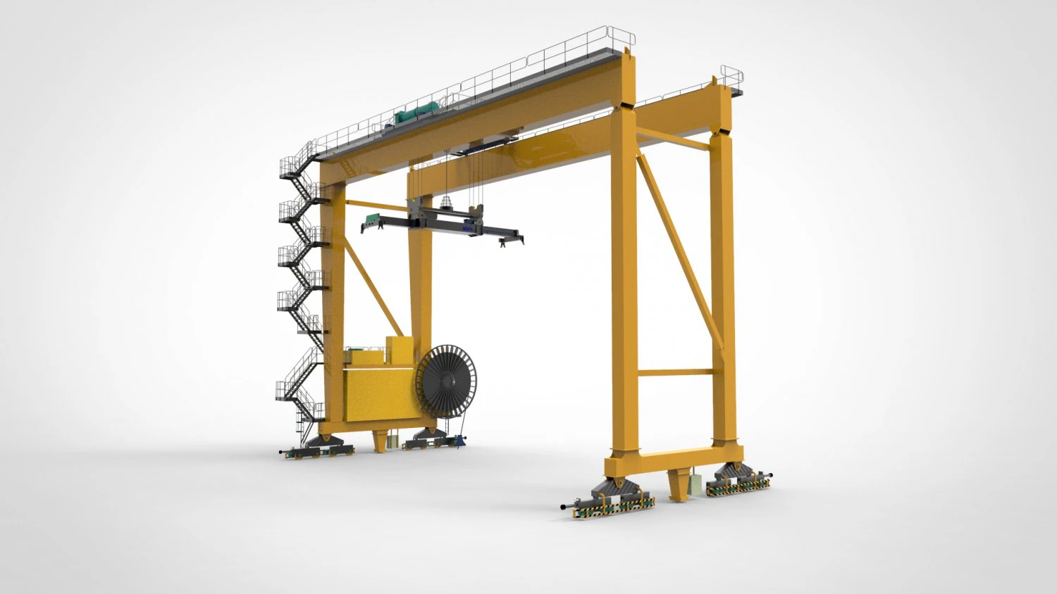 Harbour Container Crane 3D Model .c4d .max .obj .3ds .fbx .stl .blend