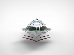 Hidrofoil Ferry Passanger Ship 3D Model
