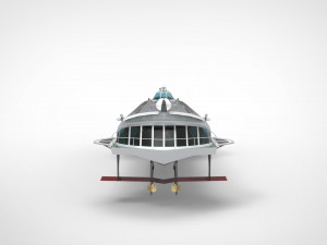 Hidrofoil Ferry Passanger Ship 3D Model