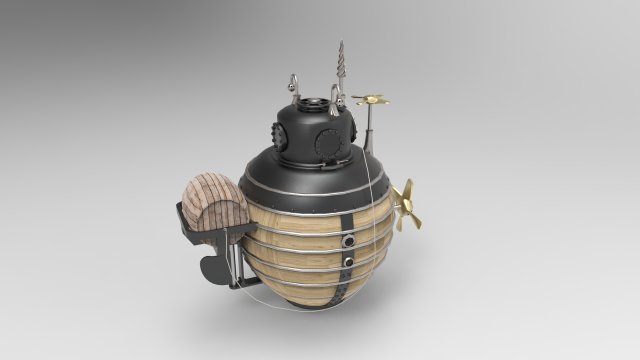Historical concept of old submarines 3D 모델 .c4d .max .obj .3ds .fbx .stl .blend 