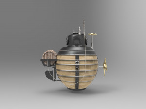 Historical concept of old submarines 3D 모델