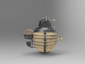 Historical concept of old submarines 3D Model