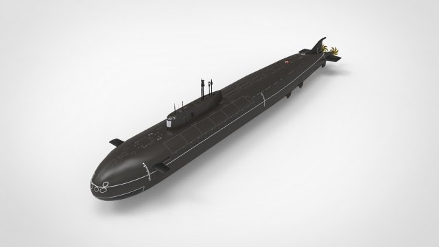 Kursk Submarine 3D Модель .c4d .max .obj .3ds .fbx .stl .blend 