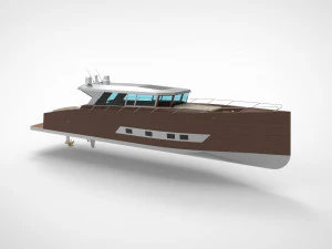 Сучасна розкішна яхта низькому полі 3D Модель