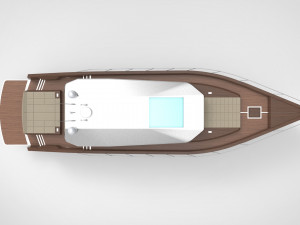 Modern luxury yacht Low poly 3D Model