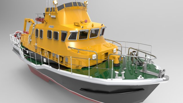 Rescue Ship 3D Model .c4d .max .obj .3ds .fbx .stl .blend 
