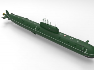 Russian submarine Low-poly Modelo 3D