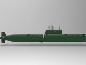 Russian submarine Low-poly Modelo 3D