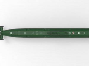 Russian submarine Low-poly Modelo 3D