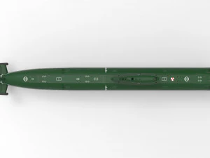 Russian submarine Low-poly 3D Model