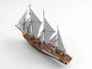 Sailing Ship 3D Model