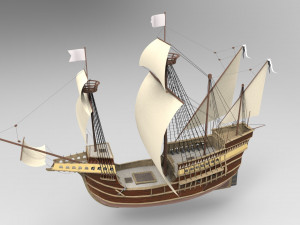 Sailing Ship 3D Model