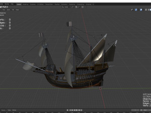 Sailing Ship 3D Model