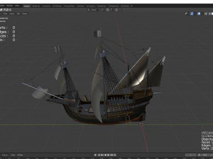Sailing Ship 3D Model