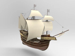 Sailing Ship 3D Model