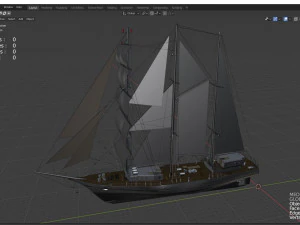Sailing Ship 3D Model