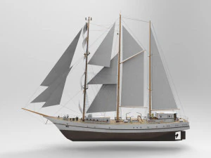 Sailing Ship 3D Model