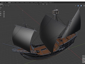 Sailing Ship 3D Model