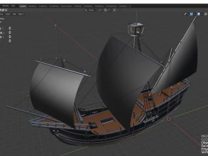 Sailing Ship 3D Model