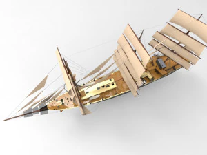 Sailing Ship 3D Model